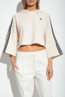 ADIDAS Originals cream Cropped hoodie