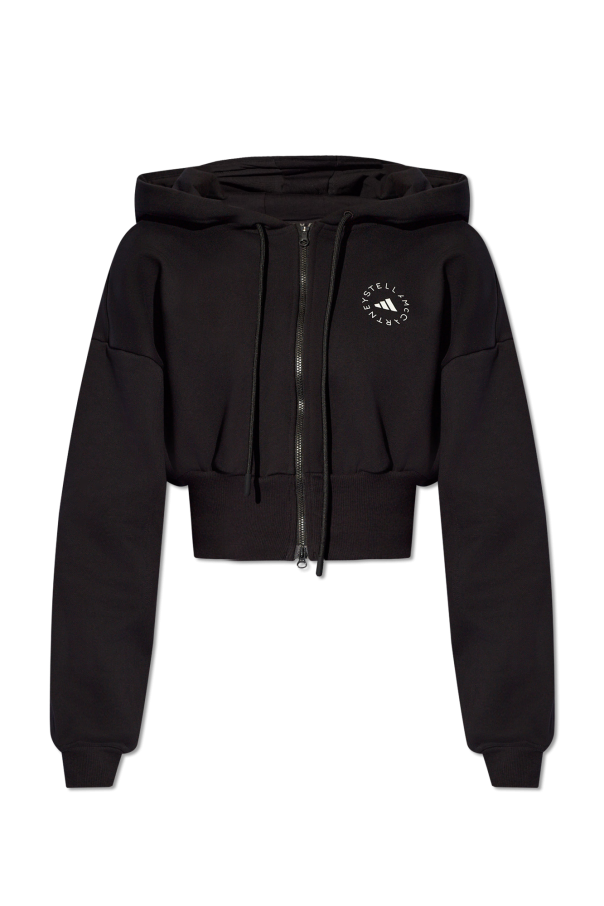 Cropped hoodie with logo od ADIDAS by Stella McCartney
