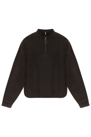 Sweatshirt with stand-up collar