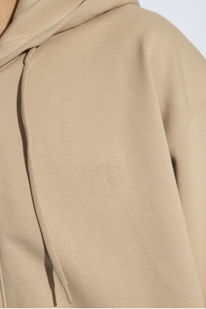Y-3 Yohji Yamamoto tie-detail hoodie with logo