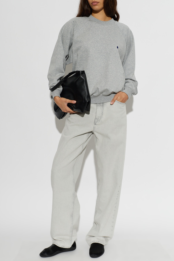 JIL SANDER Bavlněná mikina s kulatým výstřihem