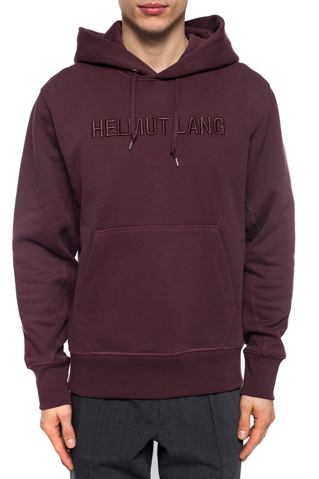 helmut lang logo hoodie