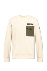 Sweatshirt New Balance Essentials Pullover Hoodie branco preto mulher