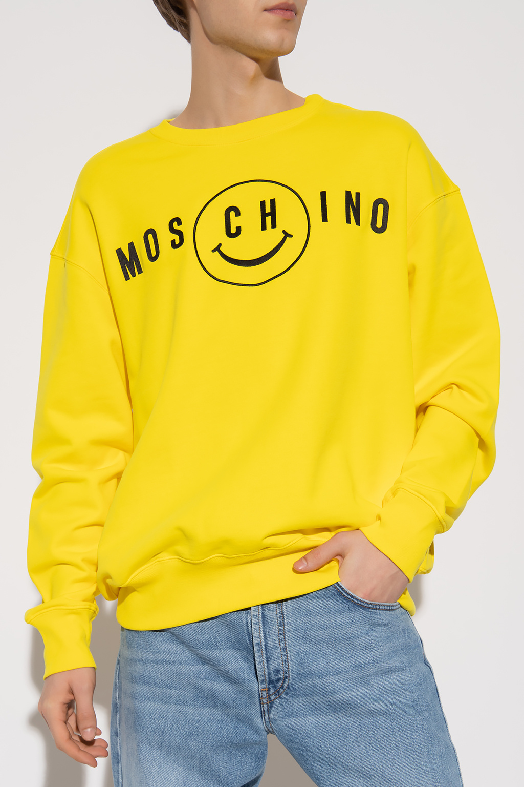 Moschino PINKO ribbed-knit long-sleeved sweatshirt Nero