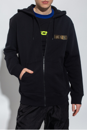 Moschino Zip-up cable-knit hoodie