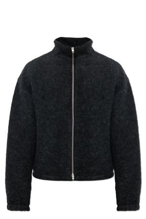 Chaqueta de lana con cuello mao