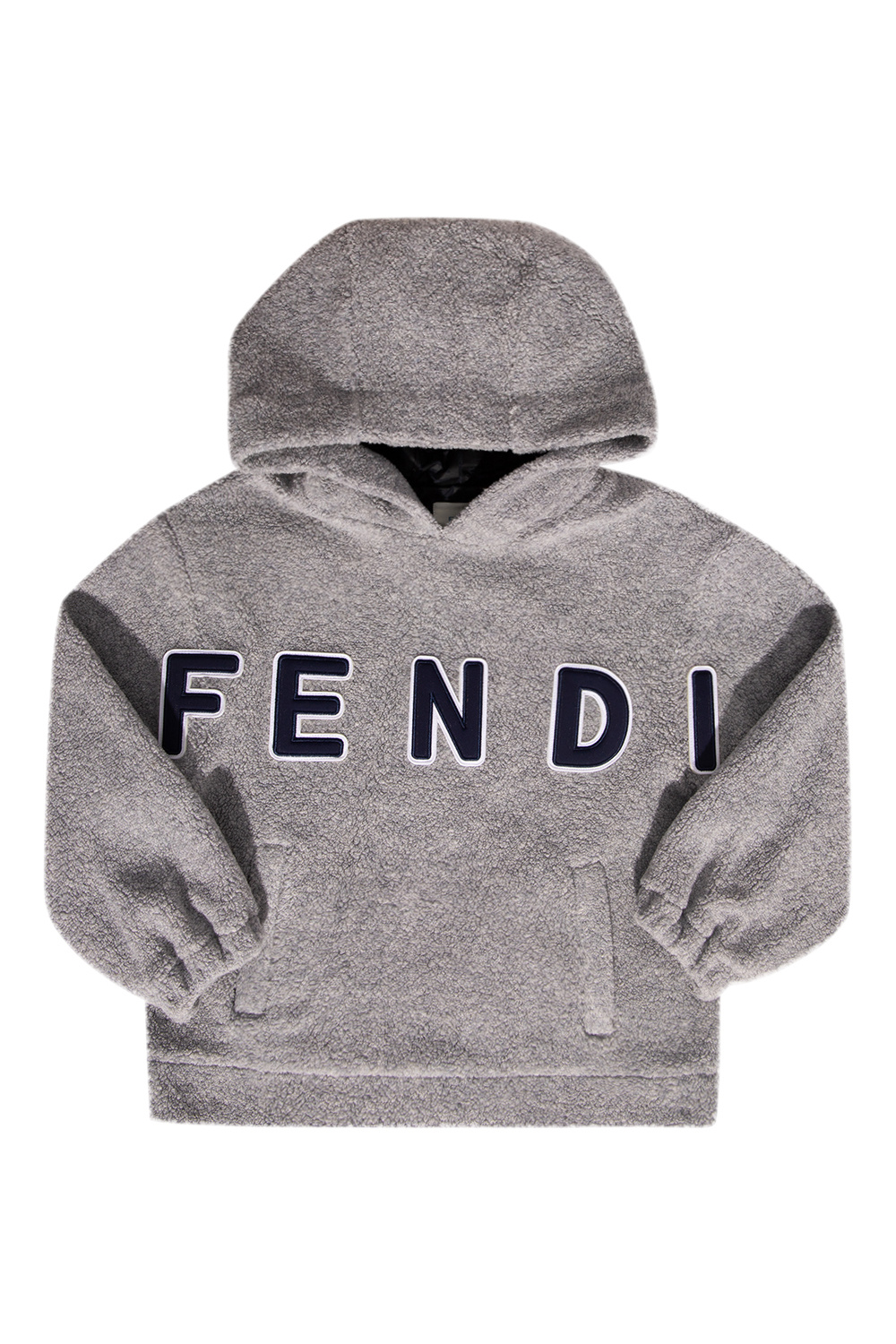 Fendi Kids Bianco hoodie with logo