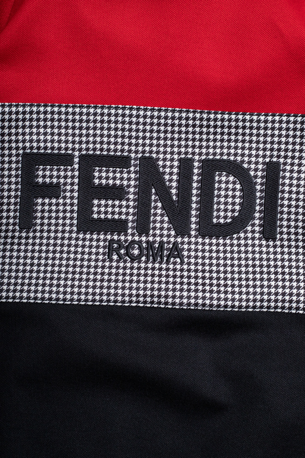 Fendi Kids fendi black floral-print shirt