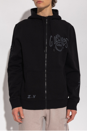 palm angels logo print biker jacket item ‘Alex’ hoodie