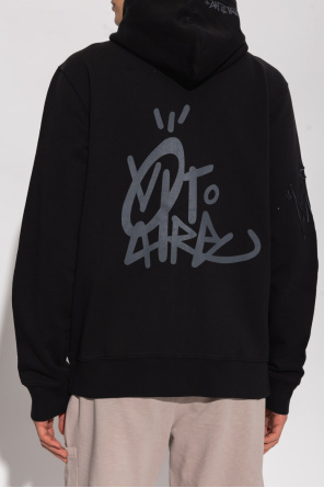 palm angels logo print biker jacket item ‘Alex’ hoodie