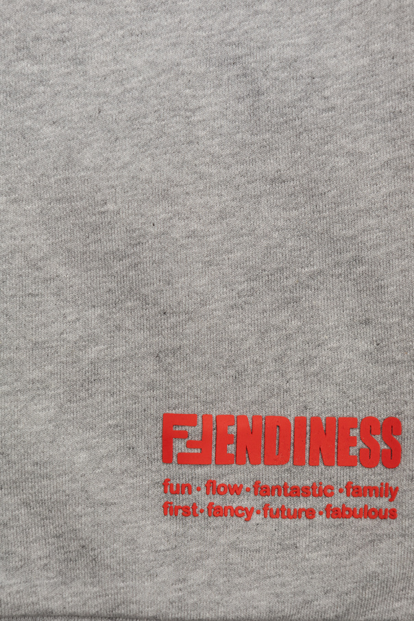 Fendi Kids Fendi FF logo hooded jacket