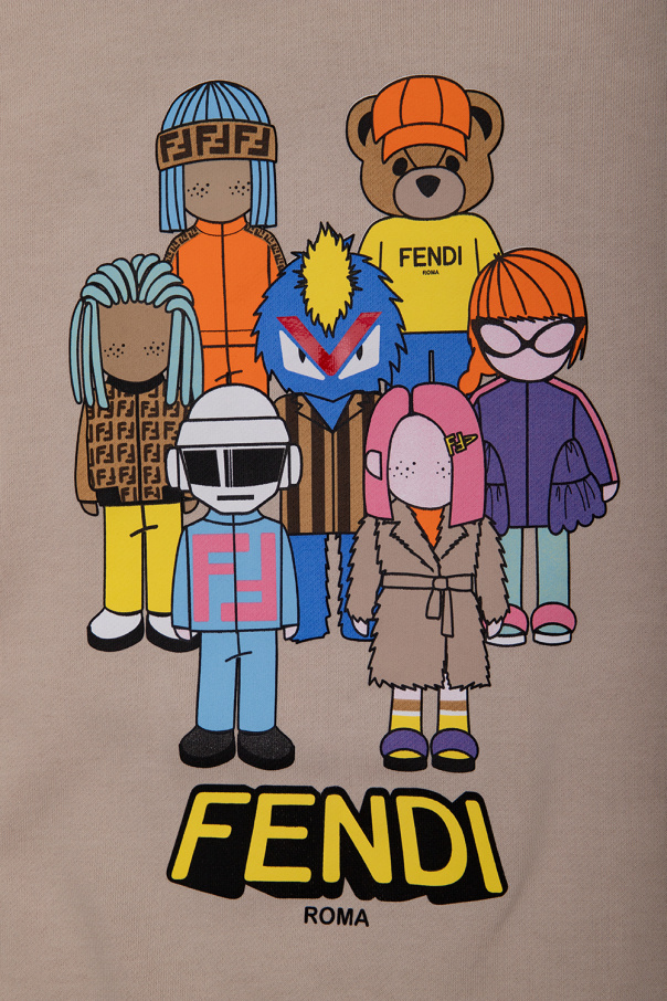 Fendi Kids Printed hoodie