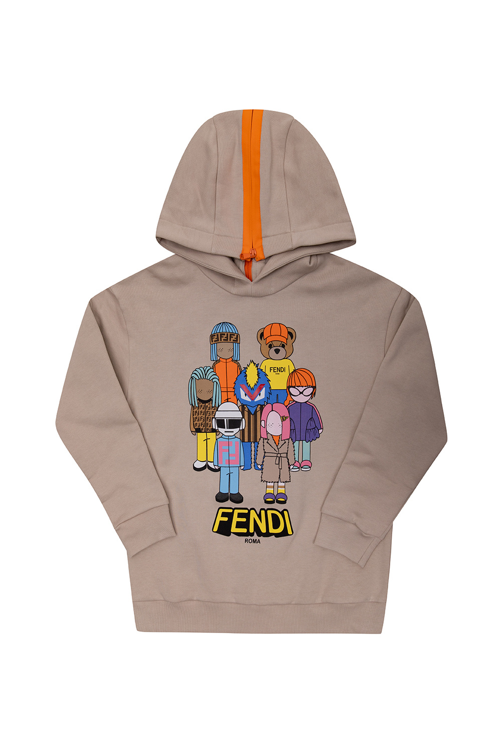 Mens Designer Clothes, FENDI FF men's cotton hoodie with print logo 60
