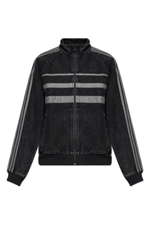Denim jacket with a stand-up collar