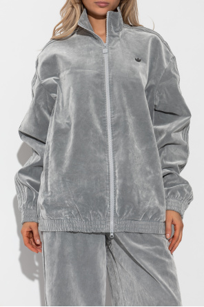 ADIDAS Originals Velvet sweatshirt with logo-shaped appliqué.