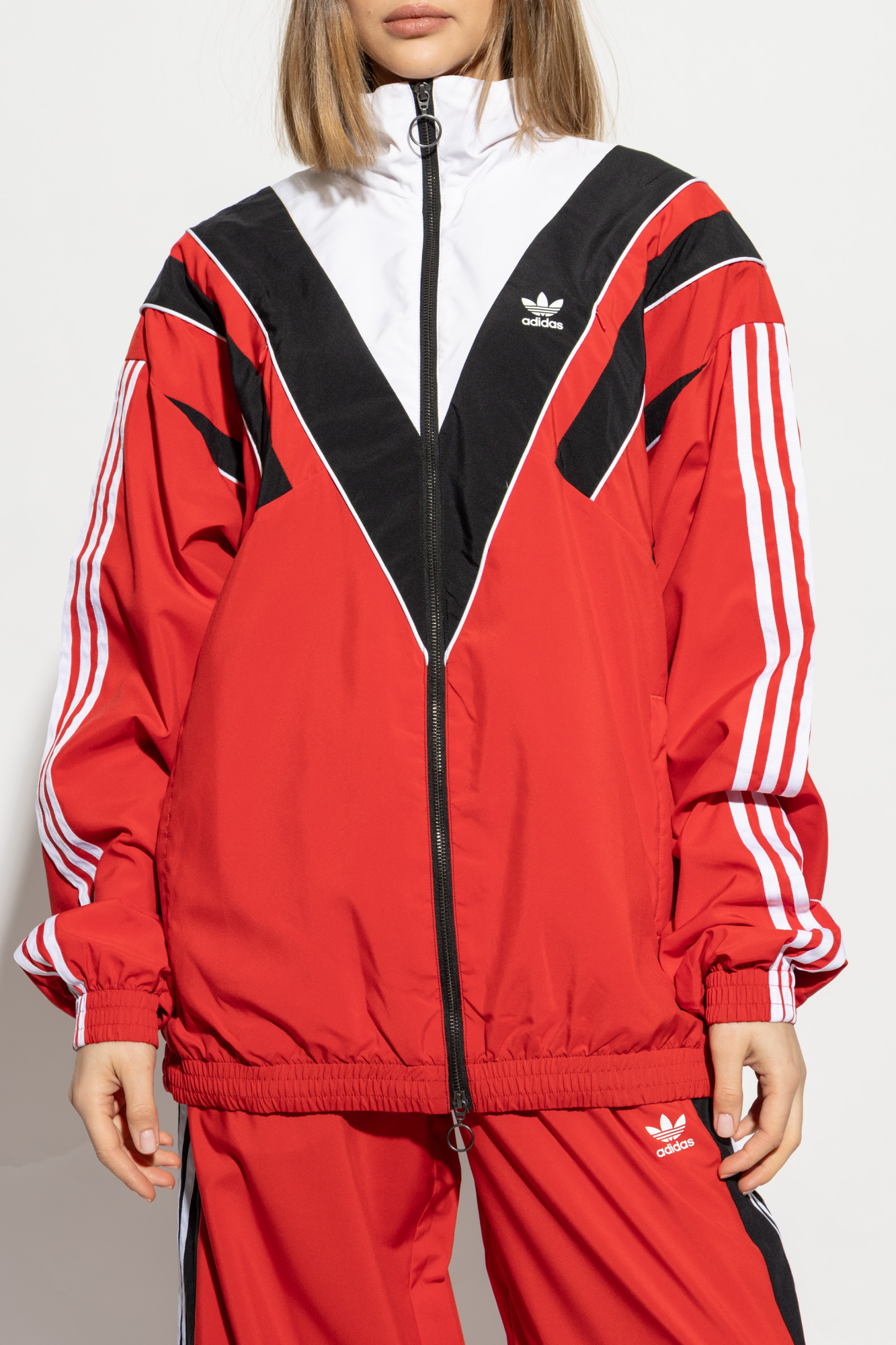 red adidas jacket womens