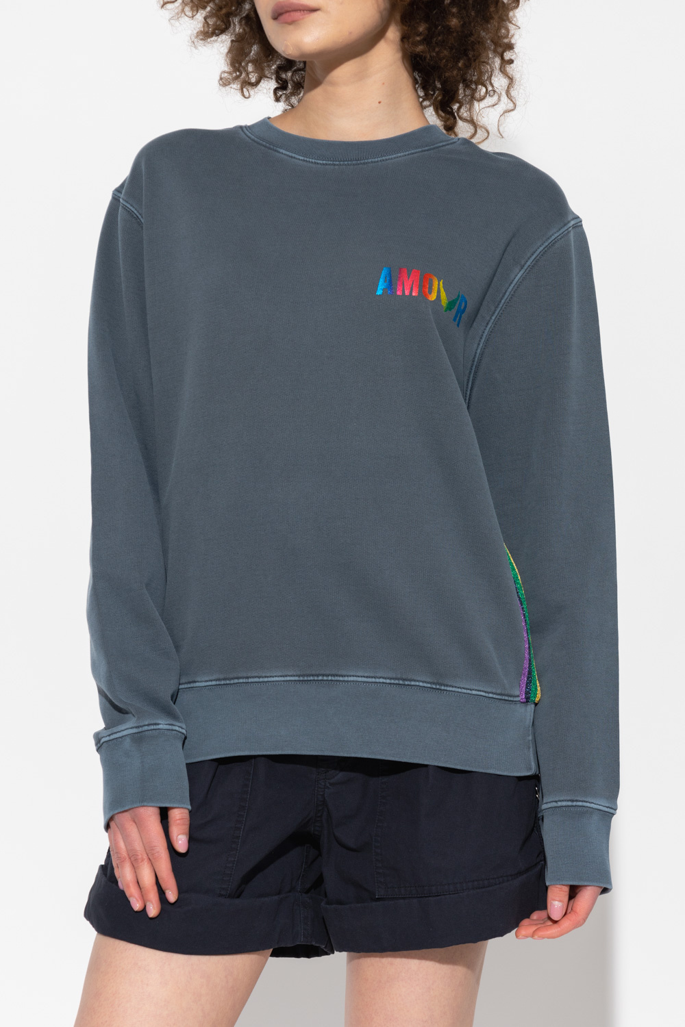 Man's Blue Ultralight Wool And Cashmere Sweater ‘Simba’ sweatshirt