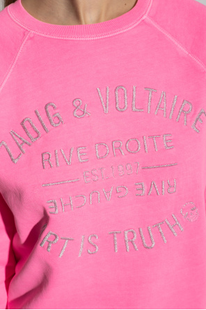 Zadig & Voltaire ‘Brode’ sweatshirt collar with a logo