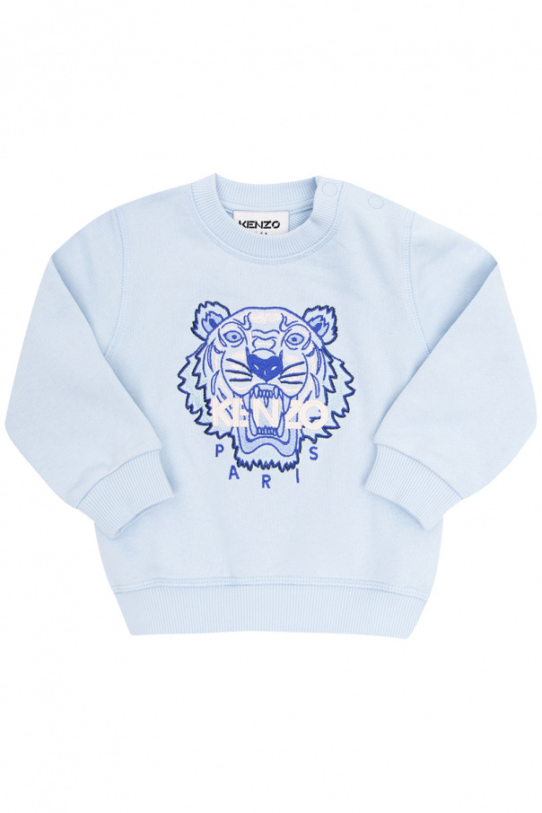 Kenzo Kids Reebok Training Tech T-shirt met logo op de borst in grijs