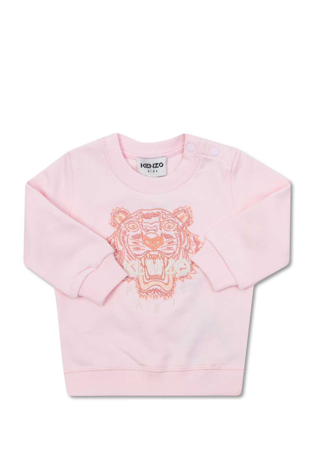 Kenzo Kids tiger-motif cotton cap - Pink