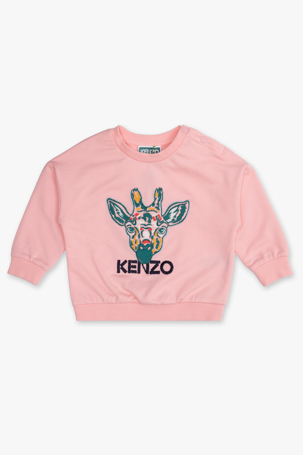 Kenzo Kids Nike Training Zielony T-shirt z logo we wzór moro