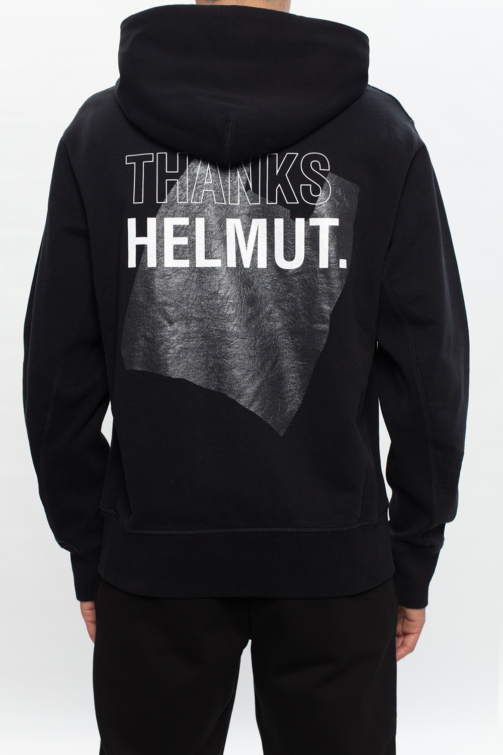 helmut lang logo hoodie