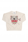 Kenzo Kids Kids logo-print hooded jersey jacket Nero