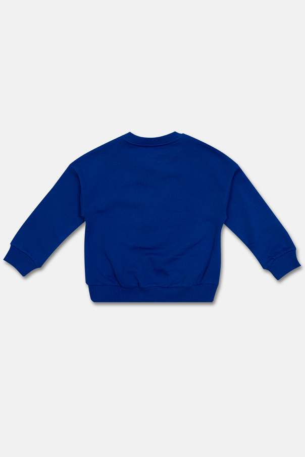 Kenzo Kids long-sleeved paisley-print shirt Blue