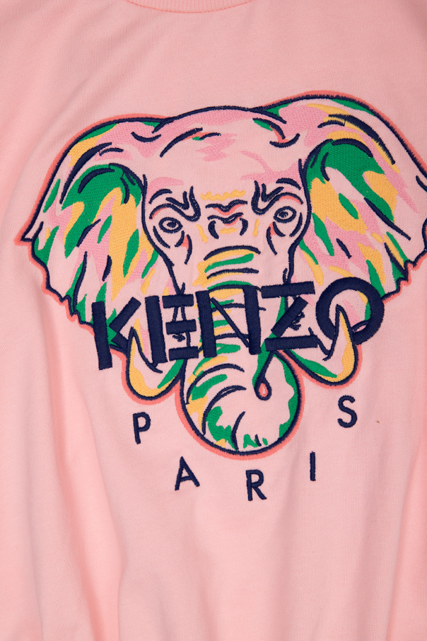 Kenzo Kids rainbow monogram-print cotton sweatshirt