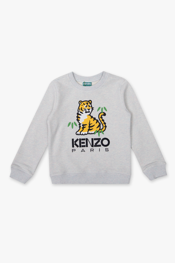 Kenzo Kids T-shirt z efektem overdye i grafiką gremlina