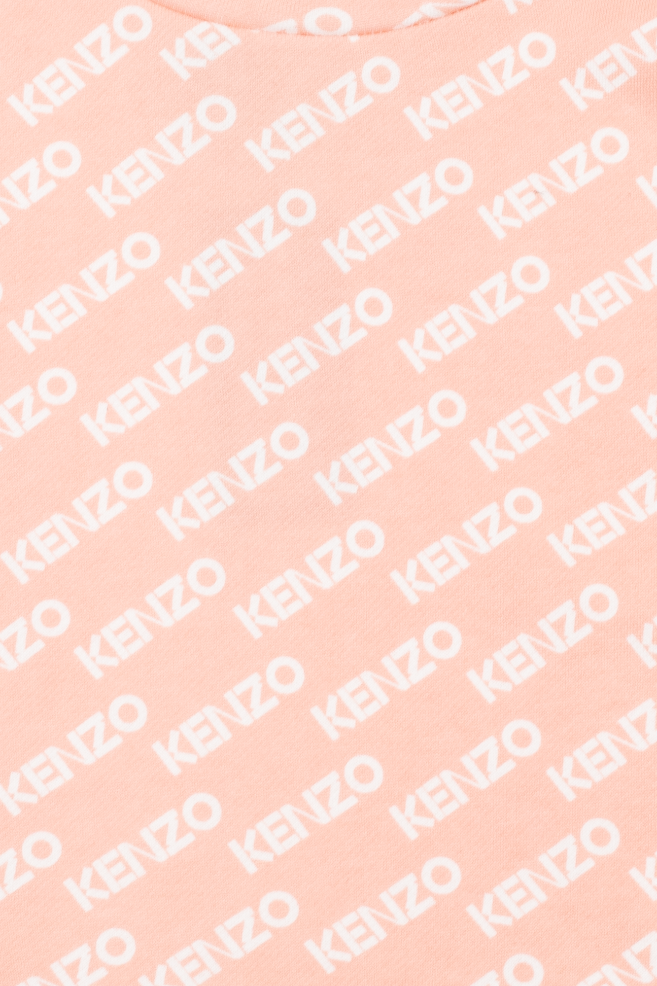 Kenzo Kids colville stripe-panelled ruffle-trim shirt Blue