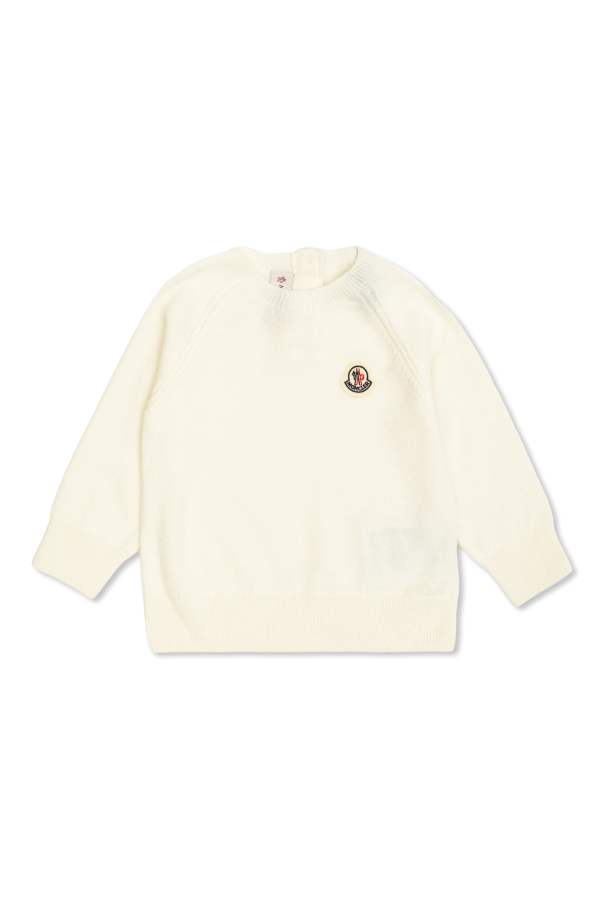 Cashmere sweater with logo patch od Moncler Enfant