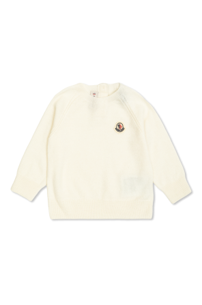 Cashmere sweater with logo patch