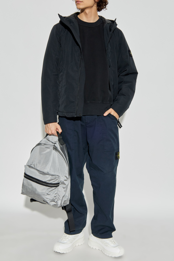 Stone Island Sweatshirt mit Washed-Effekt