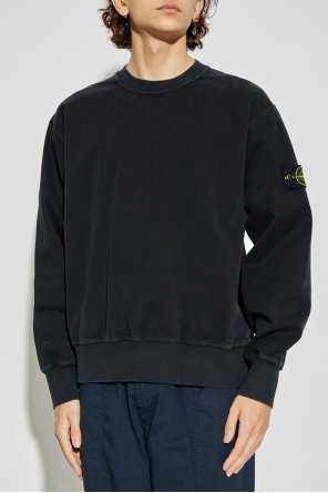 Stone Island Sweatshirt mit Washed-Effekt