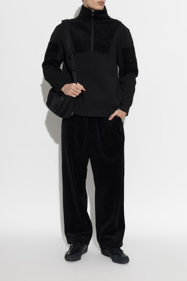 Y-3 Sweter z łączonych materiałów