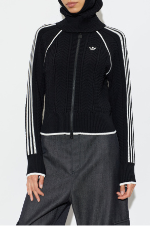 ADIDAS Originals Плетена жилетка с подвижна качулка