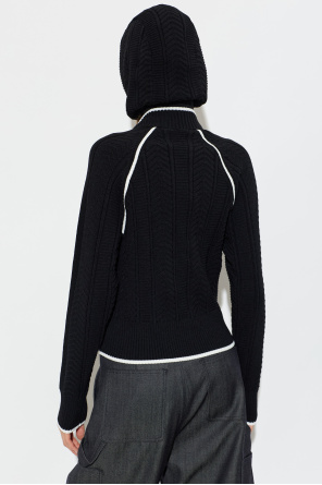 ADIDAS Originals Плетена жилетка с подвижна качулка