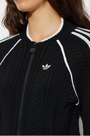 ADIDAS Originals Плетена жилетка с подвижна качулка