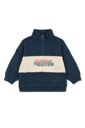 Sweatshirt with stand-up collar