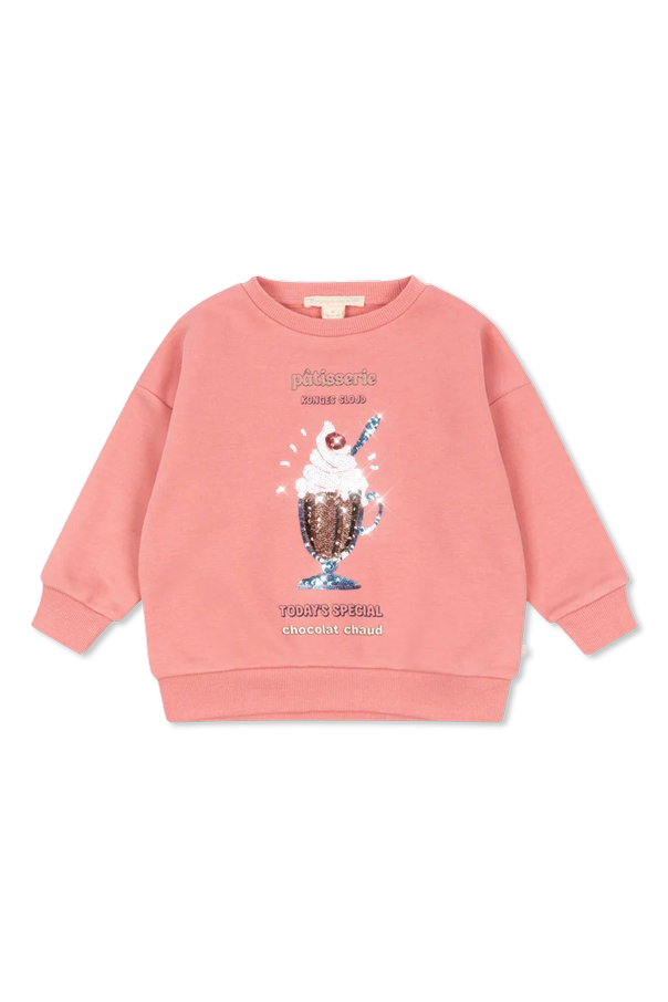 Cotton ‘Lou’ Sweatshirt with Sequins od Konges Sløjd