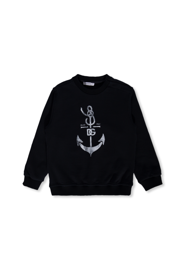 Sweatshirt with logo od dolce gabbana schal mit polka dots item
