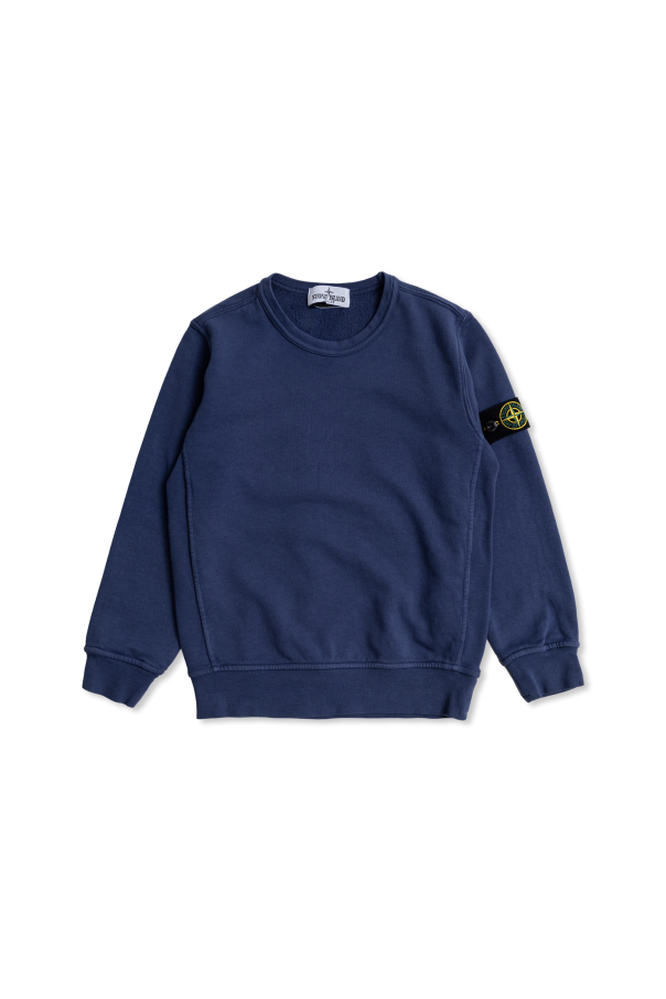 Sweatshirt with logo patch od Stone Island Junior