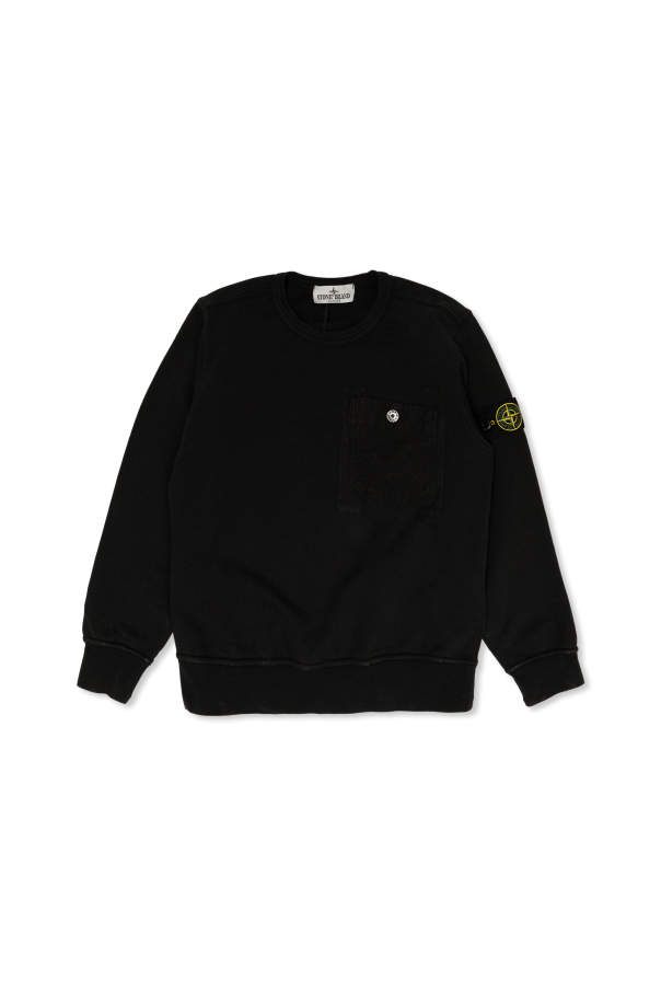 Sweatshirt with logo patch od Stone Island Junior
