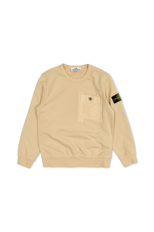Sweatshirt with logo patch od Stone Island Junior