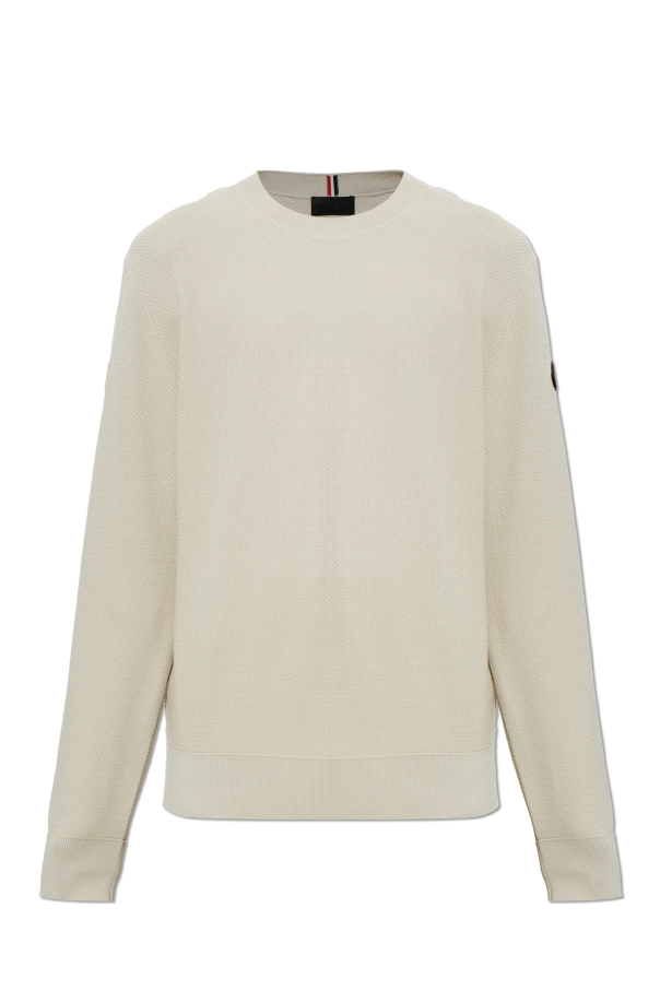 Sweater with logo patch od Moncler