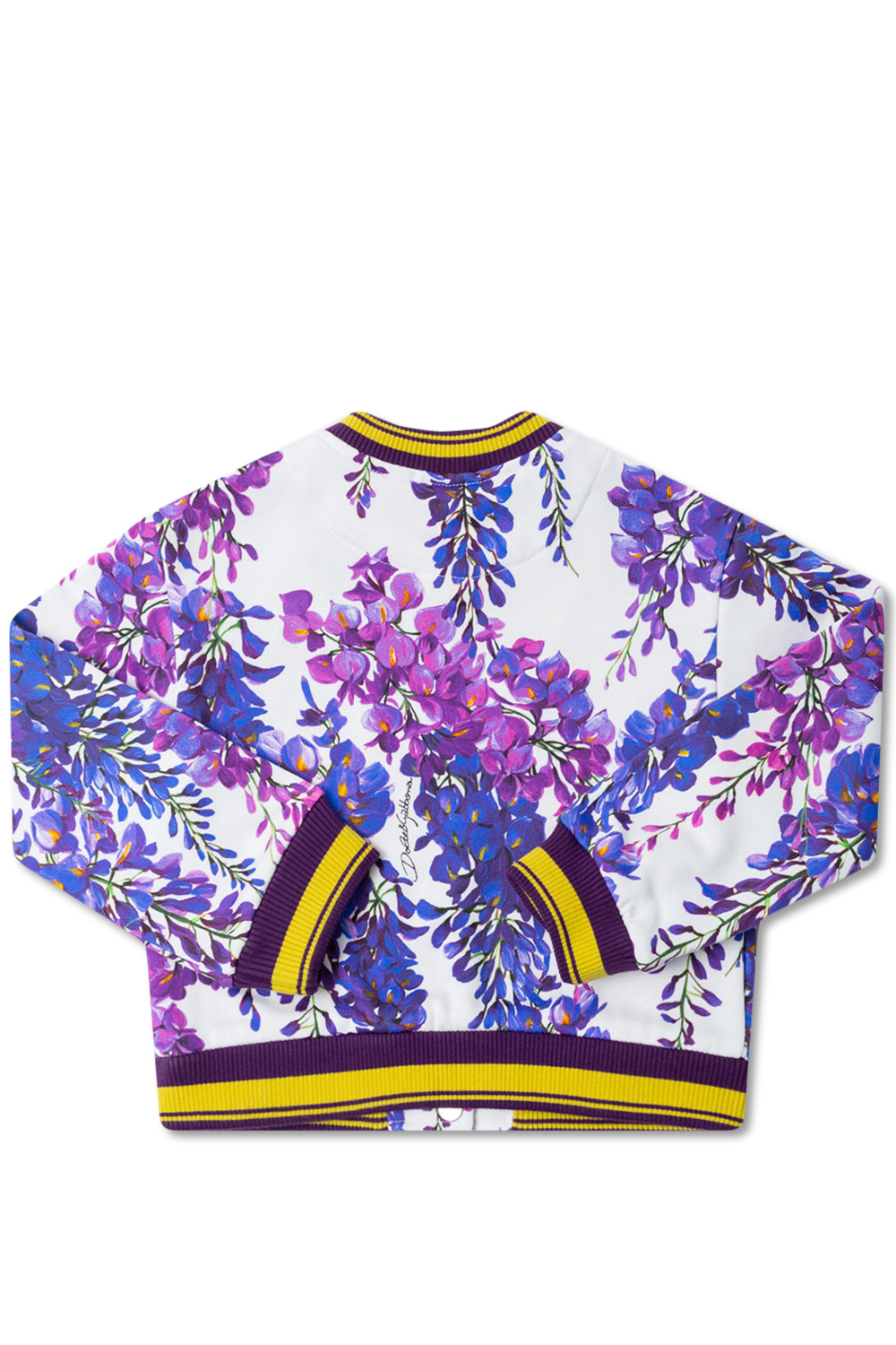 Dolce & Gabbana cashmere hoodie Black Sweatshirt with floral motif