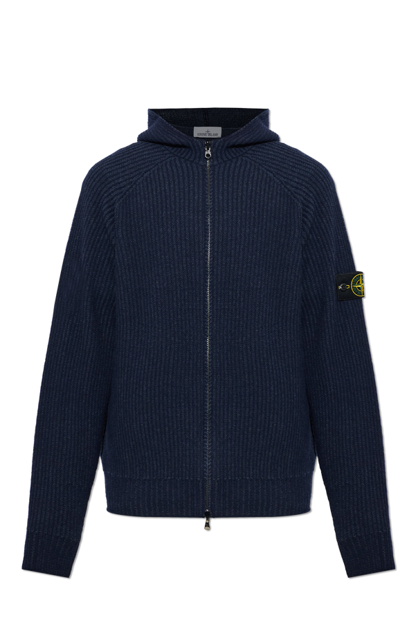 Stone Island Cárdigan de cachemira con capucha