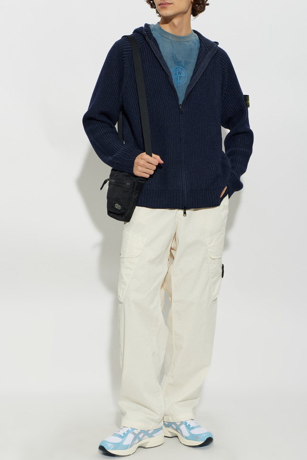Stone Island Cárdigan de cachemira con capucha