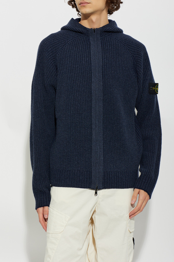 Stone Island Cárdigan de cachemira con capucha
